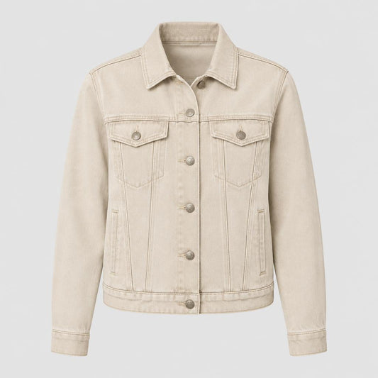Campera de Denim Beige